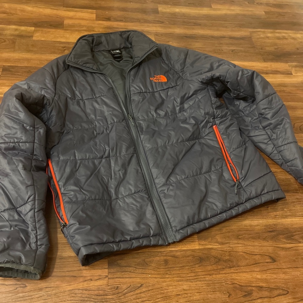 The Northface Primaloft Puffer Jacket Men’s Large Gray and Orange RARE